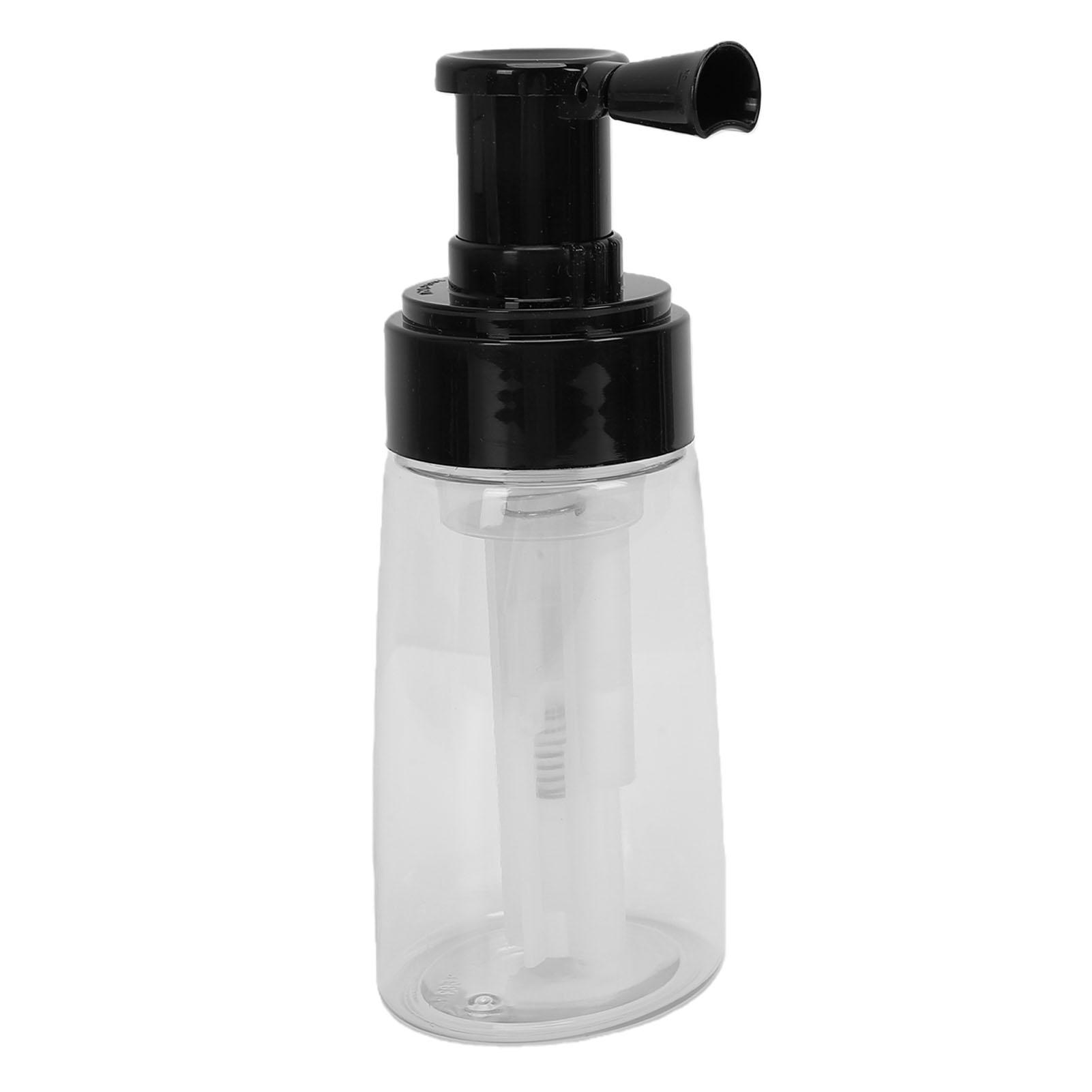 180ml Powder Spray Bottle Spring Design Smoothly Compact Hair Powder Dispenser for Salon Home Black
