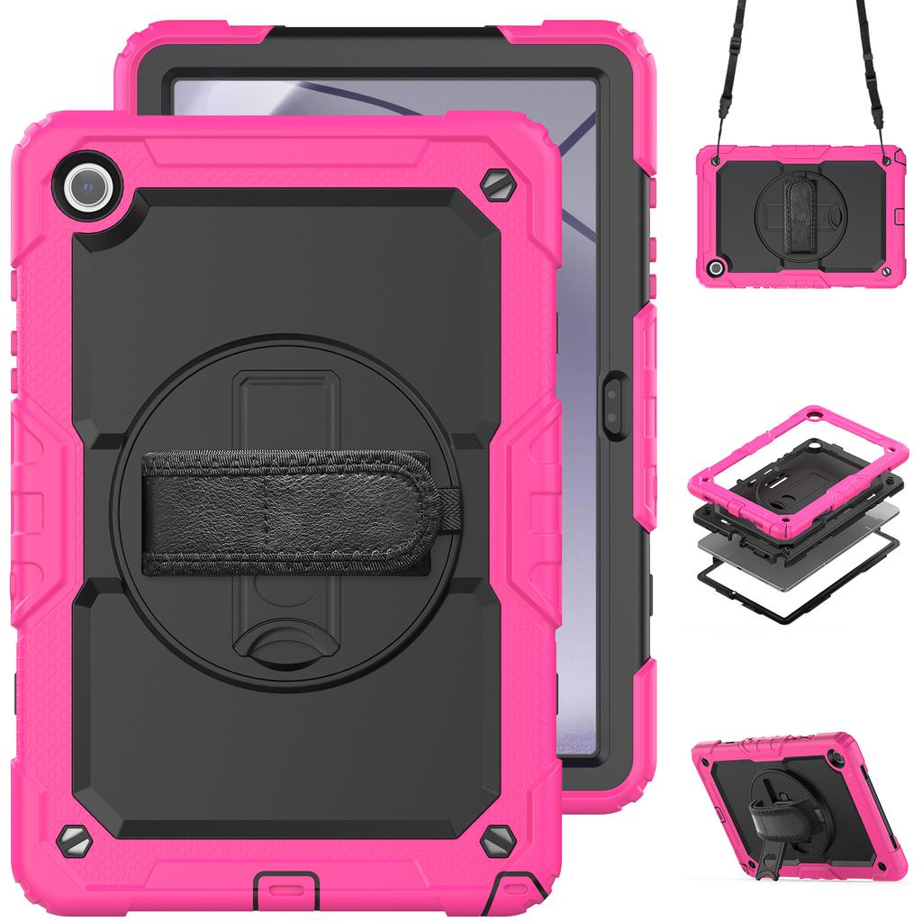 Heavy Duty Armor Rugged Tablet Case for Samsung Galaxy Tab A9 8.7inch 2023 SM-X110/X115/X117 with Pen Holder Hand Strap