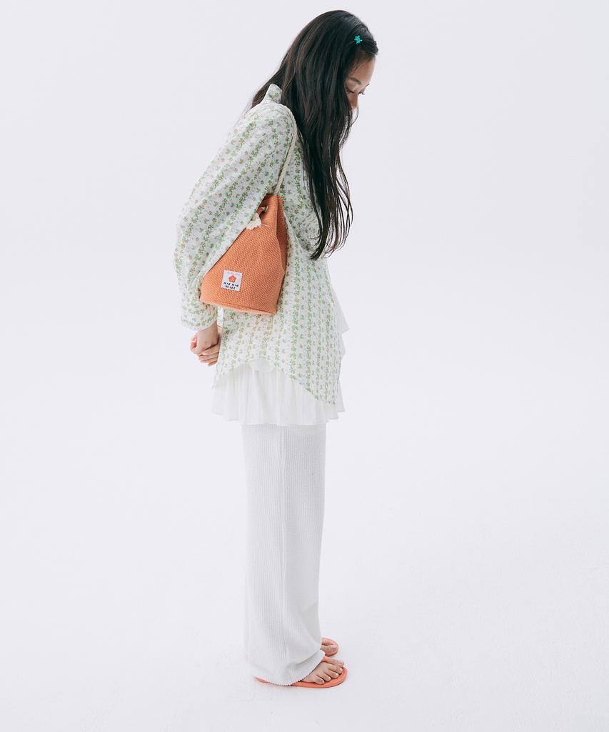 JUNEJUNE SPACE Frill Banding Pants_White
