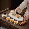 Ru Kiln Black Pine Plum Blossom Tea Set