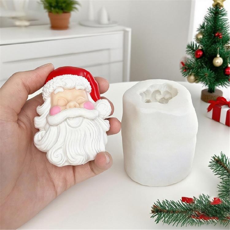Christmas Theme Candle Silicone Mold Santa Shape Silicone Mould For Handmade Candle Soap Making Epoxy Resin Craft