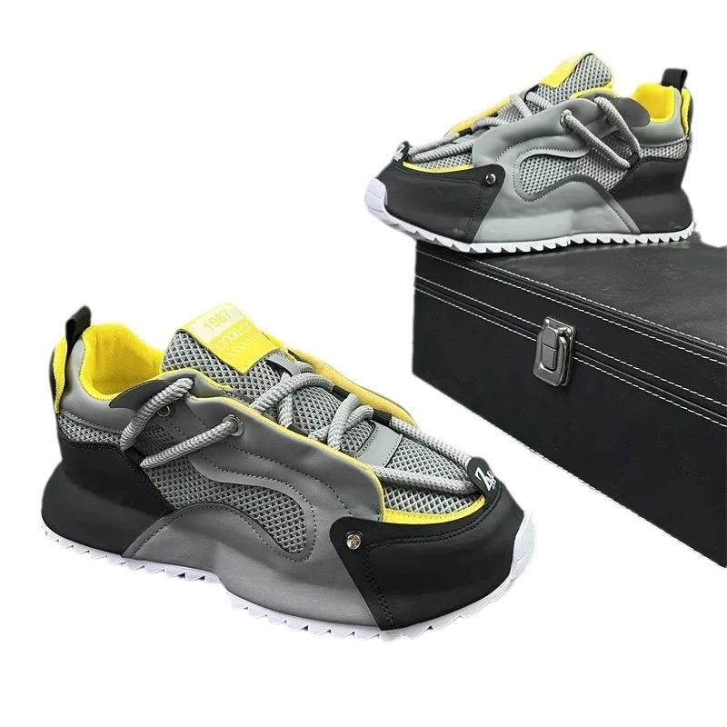 48 Size Summer Men's Shoes 2026 New Men's Mesh Breathable Sneakers Height Increasing Sports Comfortable Casual Shoes for Men