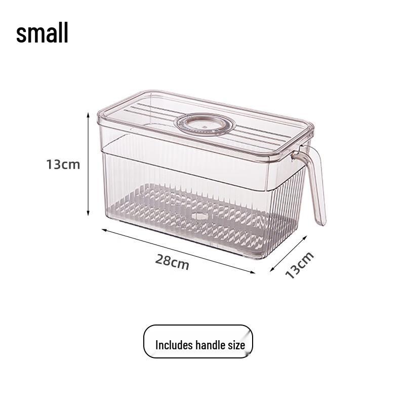 YUEZEYOU+ PET Refrigerator Storage Box with Handle