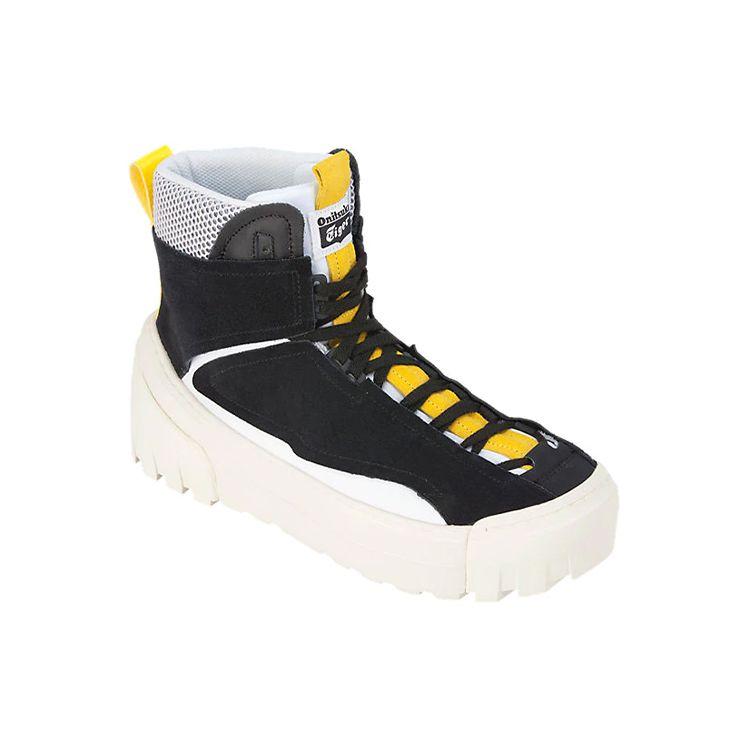 ONITSUKA TIGER Chunky Runner Mt Leather Wrap Warm High-Top Sneakers Unisex Sneakers Black Yellow 1183A420-001