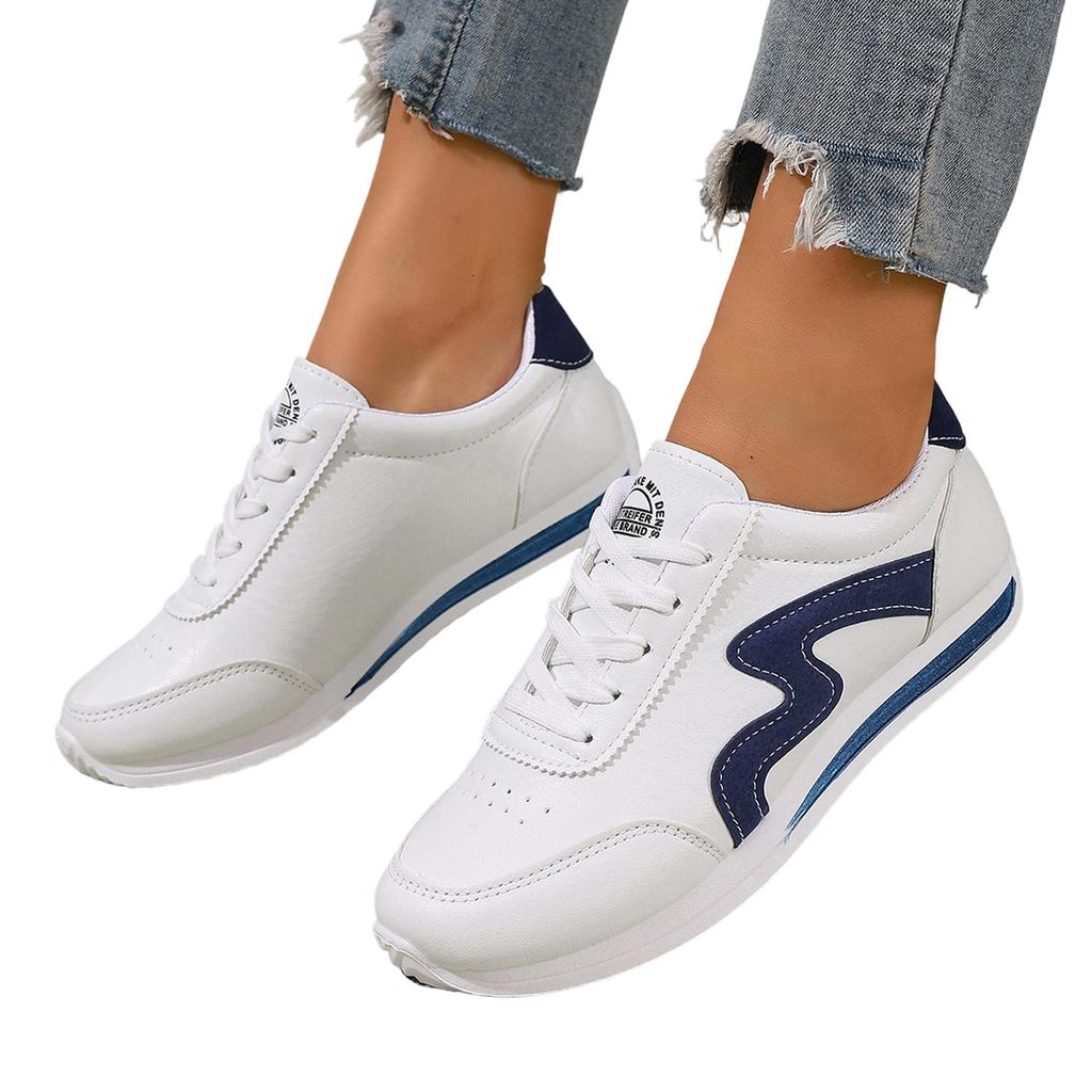 Women's Casual Low Top Sneakers Lightweight Breathable Athletic Shoes for Walking Running and Everyday Wear with Lace Up Closure