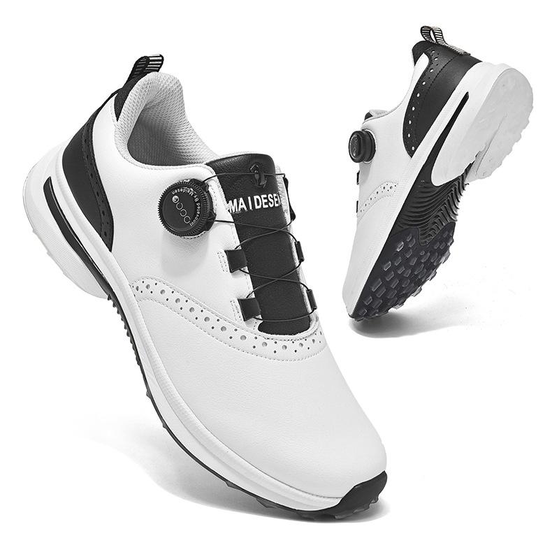 Men's Breathable Non-Slip Golf Shoes with Rotary Buckle for Spring/Summer