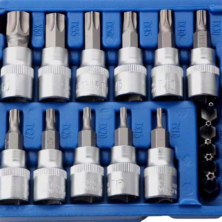 Electronic Safety Drill Driver Handheld Tool Star Socket and Bit Set Assortment for Efficient Torques Transfer in Repair