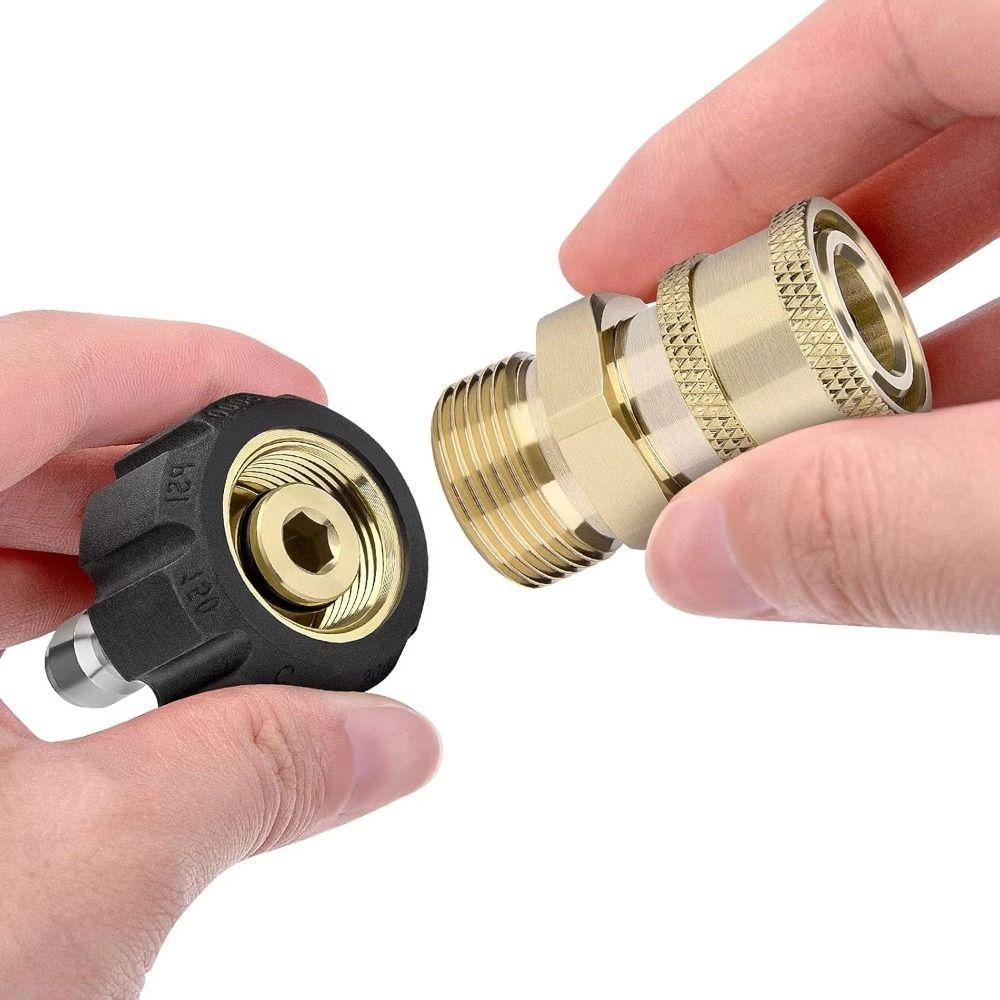2pcs M22 Swivel Quick Connect Kit 3/8'' Quick Connect Pressure Washer Connector  Car Wash