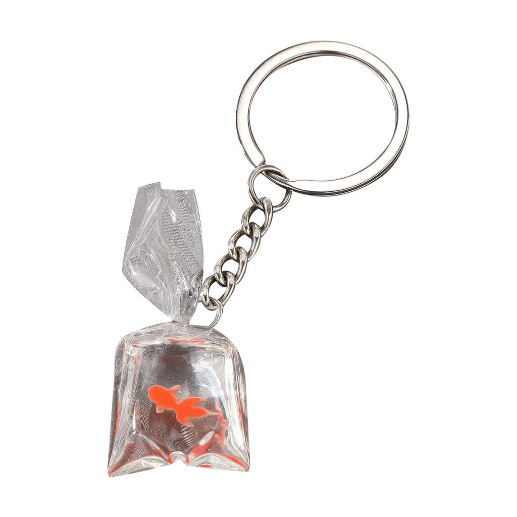 Transparent Water Bag Keychain Pendant Accessory Unique Marine Animals Pendant Keyring Charm for Bag Box Car Key Jewelry