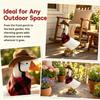 Resin Realistic Large Porch Goose Statue with Removable Cowboy Hat & Bandana Hollow Goose Figurine for Indoor Outdoor Stability