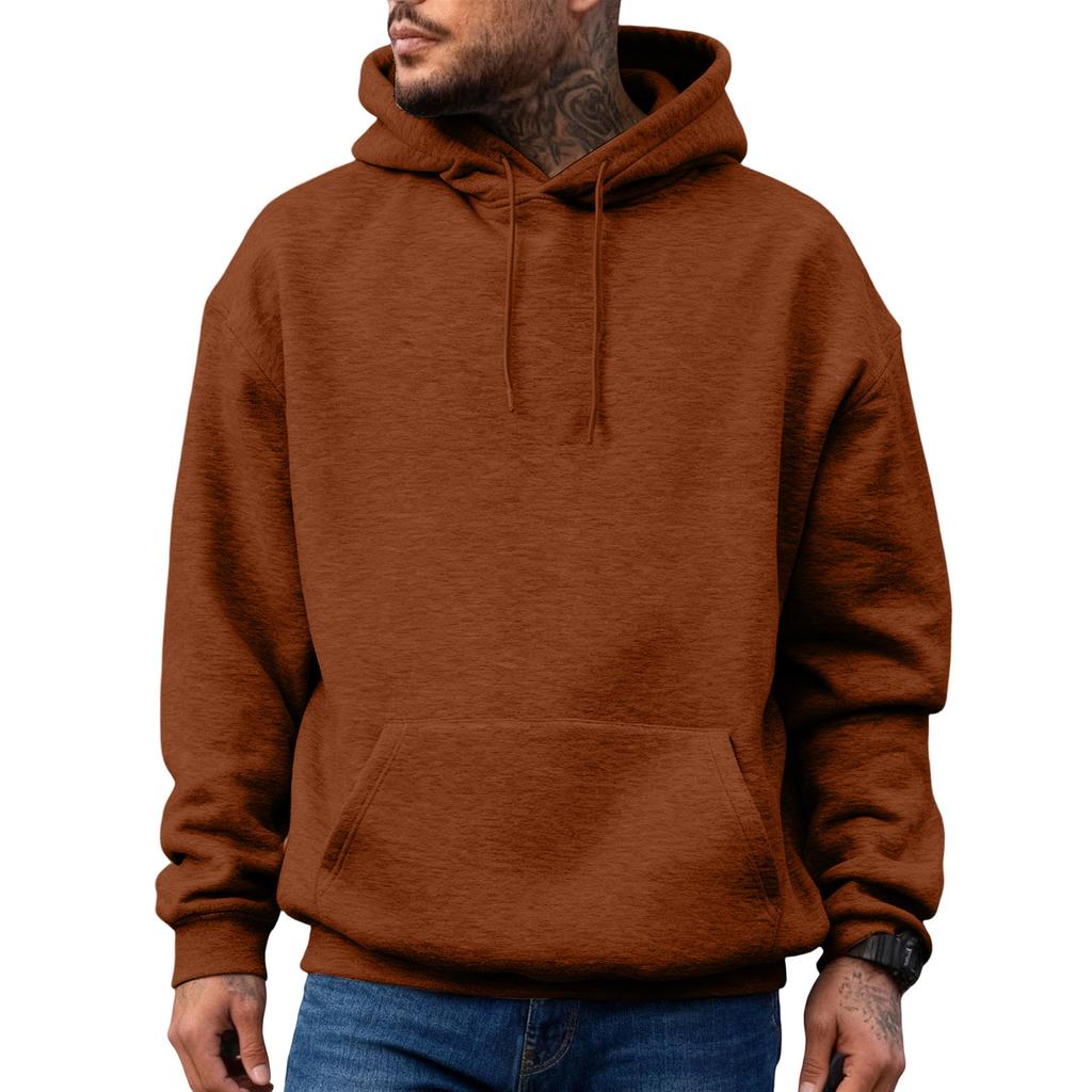 Men's Japanese Hoodie American Solid Color Long Sleeves Hooded Hood Hoodie Hoodie