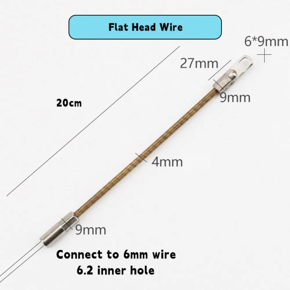 Carbon Steel Wire Puller Connector Head Connect To 6mm Wire Cable Puller Accessories Automatic Thread Guide Electrician Tools