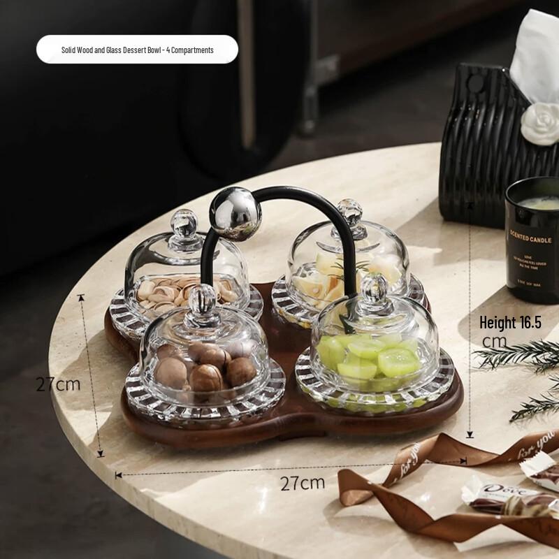 Luxury Glass Dessert & Candy Tray Set