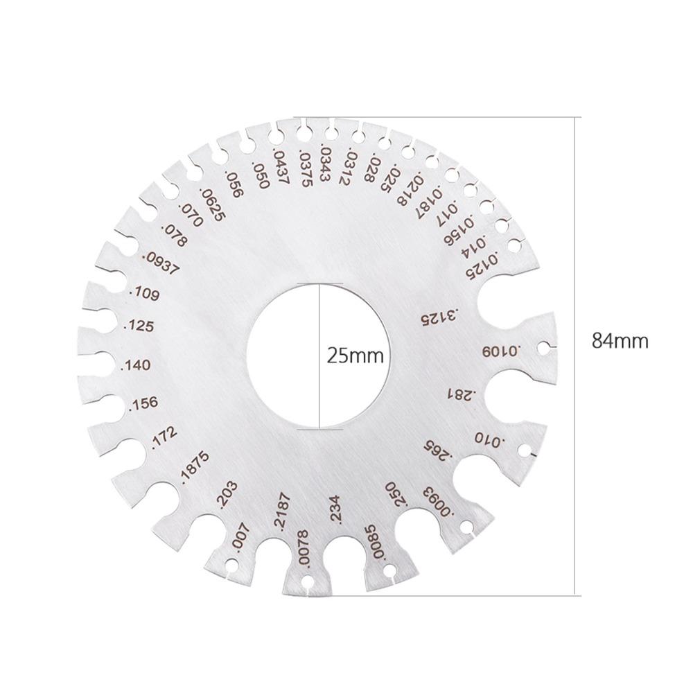 Stainless Steel Thickness Gauge  for Wire, Sheet Metal, Paper, Leather, Wood