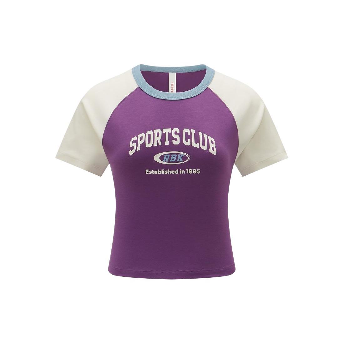 

Футболка Reebok Color Block Knitted Round Neck Short Sleeve T Shirt Women Tops Purple White 24SRC406WGP2 S