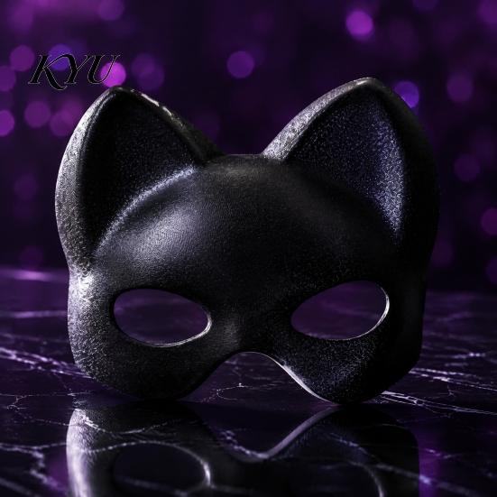 Stylish Costume Masque for Events Cat Masquerade Masque, Sparkly Sequins/Velvet/Black Half Face Comfortable Plastic Adults Women Men Halloween