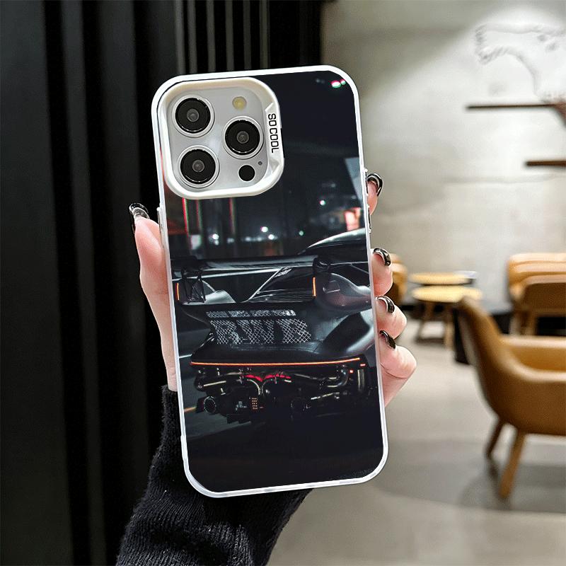 

Sports Car RWB Cool Soft Phone Case for iPhone 15 16 17 Pro Max 17Air 16E 14 Plus 13 12 Mini Shockproof Cover Back Shell iPhone 14 Pro