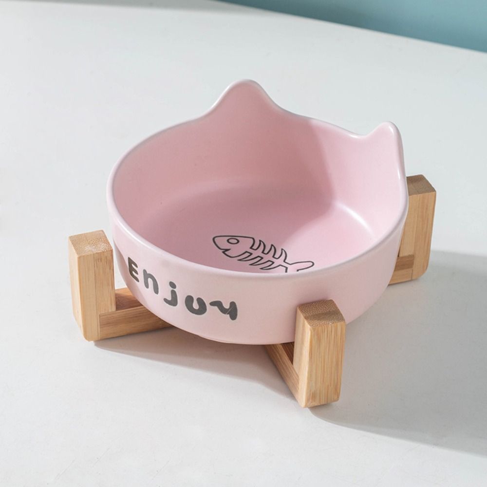 Kippfester Katzennapf mit hohem Fuß Keramik Hundenapf Futterbecken Haustiernapf für Kätzchen Welpen