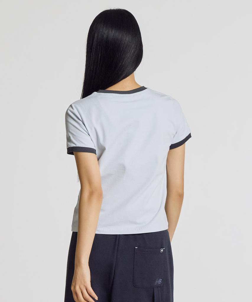 Nyuballanseu Nbneg2W462 / Women Ringer Short Sleeve T-Shirt (L/Blue)