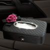 High Quality Leather Diamond Crown Car Tissue Box For Armrest Paper Holder Hanging for Auto Back Seat Headrest Organizer Storage
