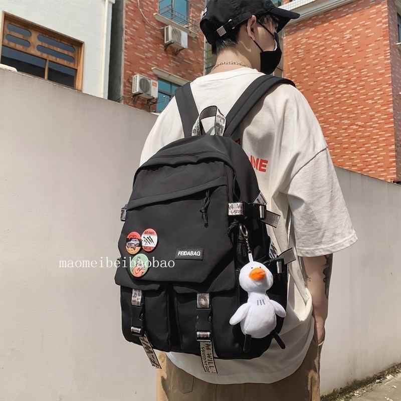 Schoolbag New High School Schoolbag Male Ins Trendy Cool Lightweight Backpack Female College Student Simple Large-capacity Backpack Korean Version