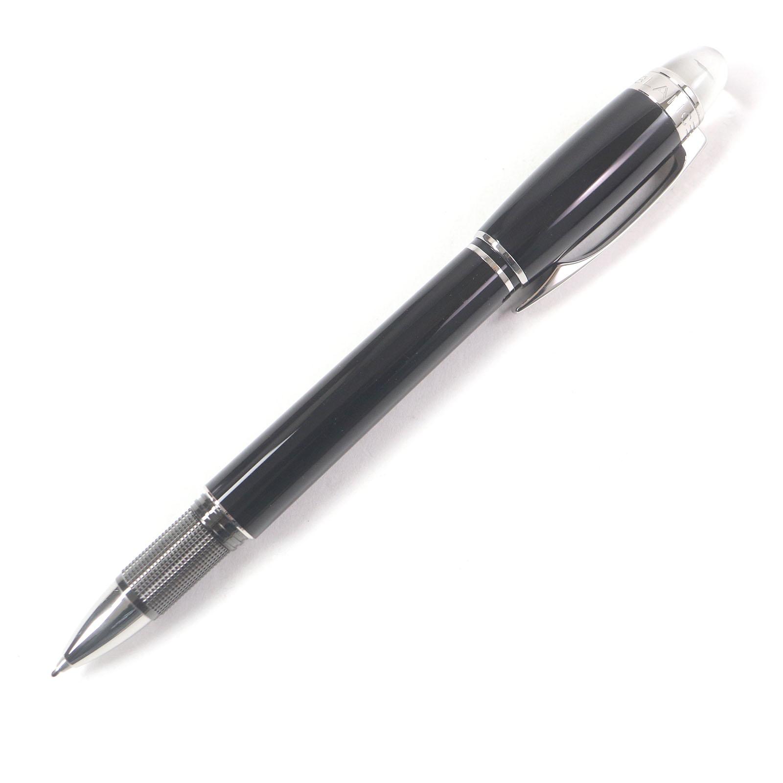 Great MONTBLANC Ballpoint pen Starwalker Cap-type name pen Black Silver mens Used