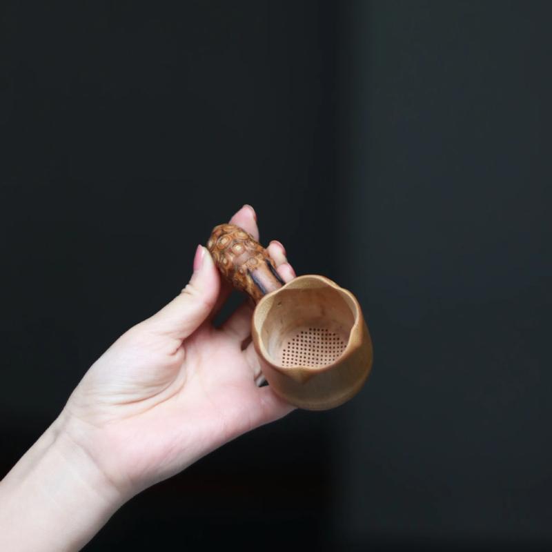 1PCNatural Bamboo Tea Strainer Infuser Filter Infusor Tea Tools Sieve For Tea Brewing Drinkware Accessories Colander Gadgets