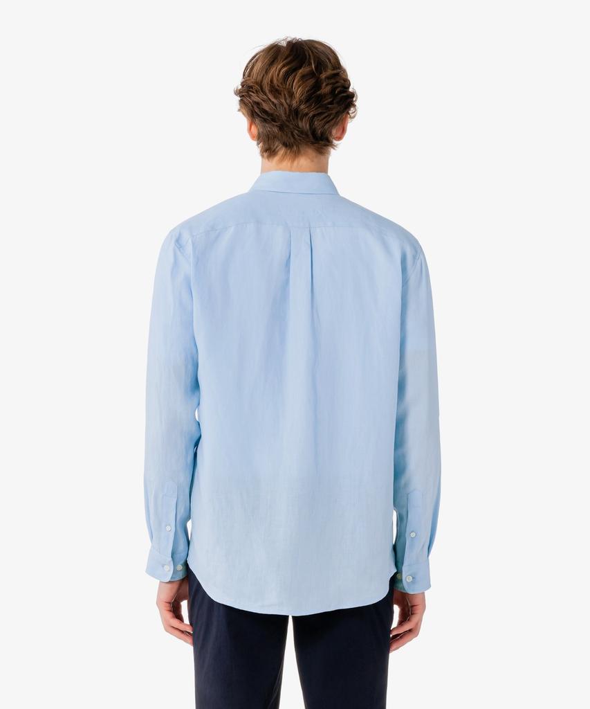 LACOSTE Men'S Solid Linen Shirt Ch769E-56G Hbp