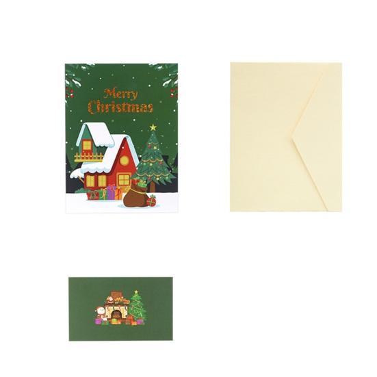 3D Christmas Fireplace Greeting Card Pop-Up Holiday Card for Festive Wishes Cozy Holiday Home Decoration