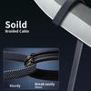 240W USB C to USB C Charging Cable Flat Nylon Cord Data Sync Charging Cord Efficient Type C Cord Fast For Phone 15 Pad