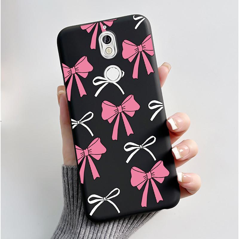 Case For Nokia 7 Phone Casing For Nokia 7 Plus Back Cover Trendy Soft Silicone Shockproof Black Case Milk Tea Rabbit Pattern