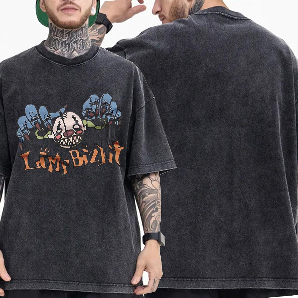 

Вінтажна випрана футболка рок-гурту Limp Bizkit Чоловічий Жіночий Одяг Мода Хіп-хоп Готика Оверсайз Футболка з коротким рукавом Вуличний одяг S