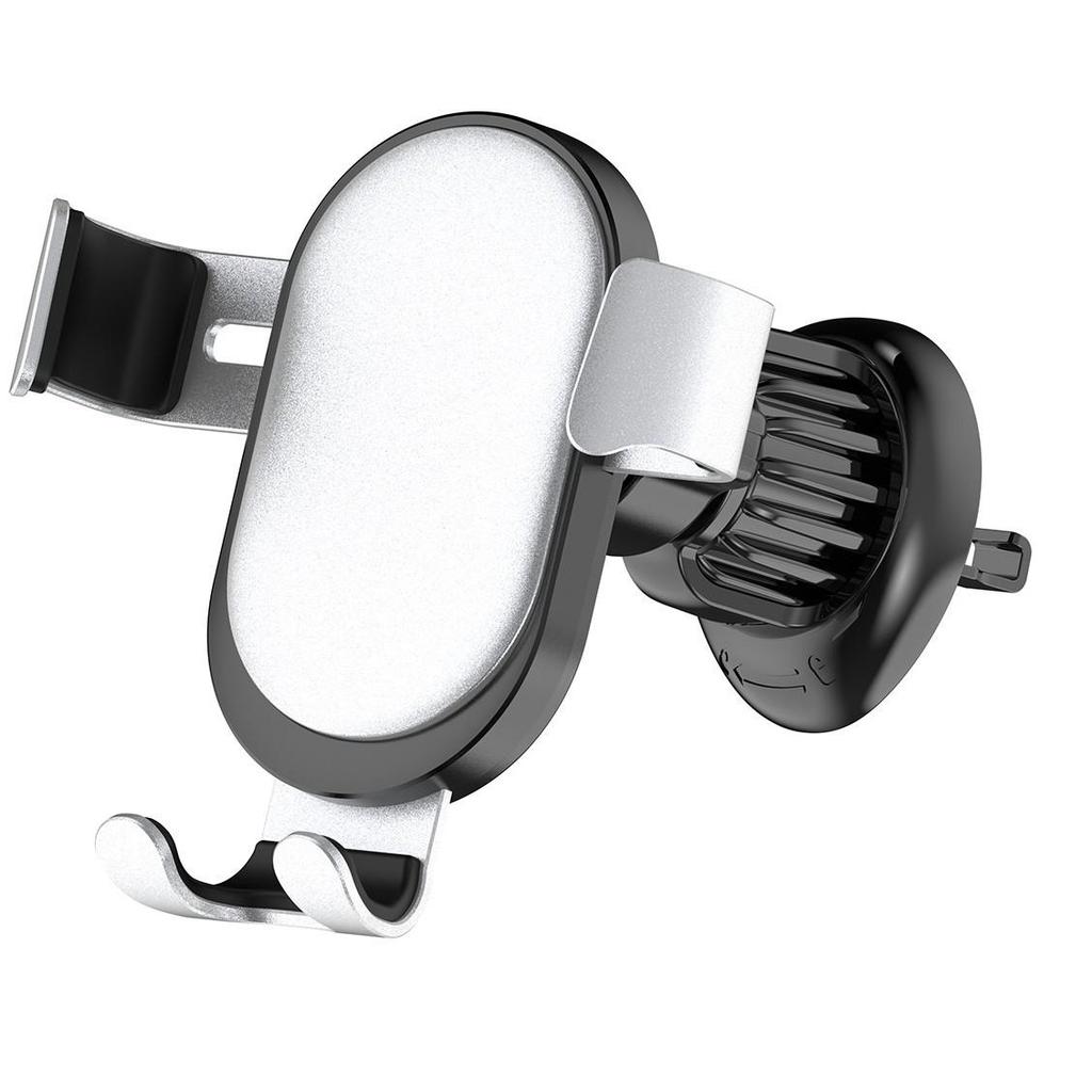 Cross-Border Aluminum Car Phone Holder for Horizontal & Vertical Screens with Gravity Induction.