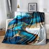 1pc Marble Pattern Lightweight Flannel Blanket, Comfortable and Warm Blanket, for Camping Sofa Bed and Couch Office, Gift
