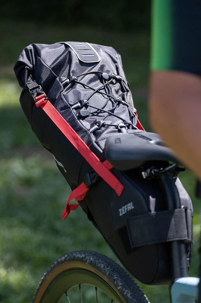 Zefal Z Adventure R17 Waterproof Bicycle 7002 Saddlebag, Black-Red, 17L,