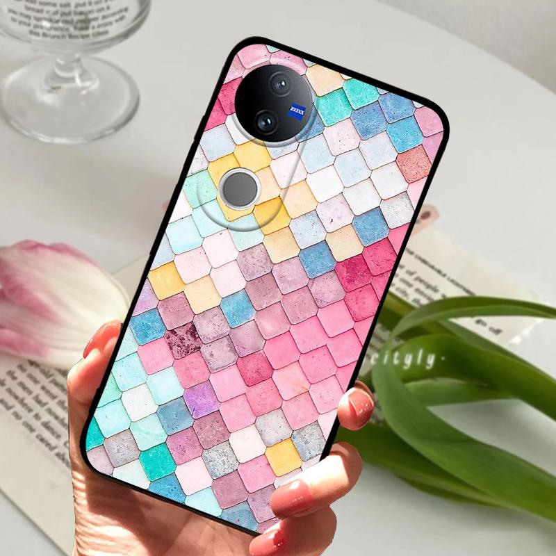 Für Vivo V50 Weiche Hülle V 50 5G Silikon TPU Handyhülle Hüllen Für VIVO V50 V2427 Schutz Stoßfänger Fundas Capas Luxus Cartoon