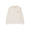 MLB T Monogram Series SS24 New York Yankees Diamond Pattern Crewneck Long Sleeve Early Spring Sweatshirt Unisex Sweatshirt Cream 3AMTM0141-50CRS