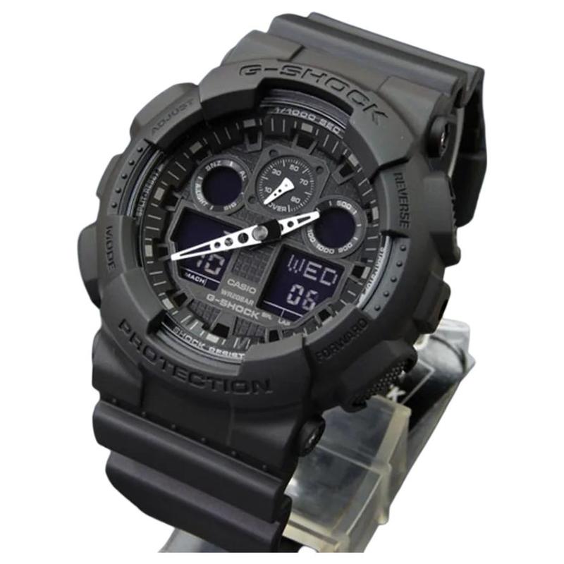 CASIO watch series-GA&BA waterproof 200 meters, Quartz, resin strap, , same style for men and women, color dial GA-100-1A1+B GA-100-1A1+BA-110-7A1