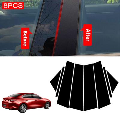 Black Mirror Effect Car Window Pillar Trim Cover BC Column Stickers For  Mazda 3 Axela   Auto Accessories Dropship New