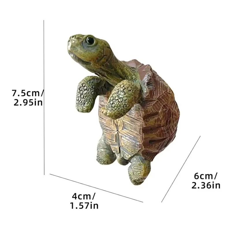 Creative Craft Aquarium Turtle Statue Cute Simulation Turtle Hanging Resin Figurine Animal Sculpture Ornament Home Garden Decor
