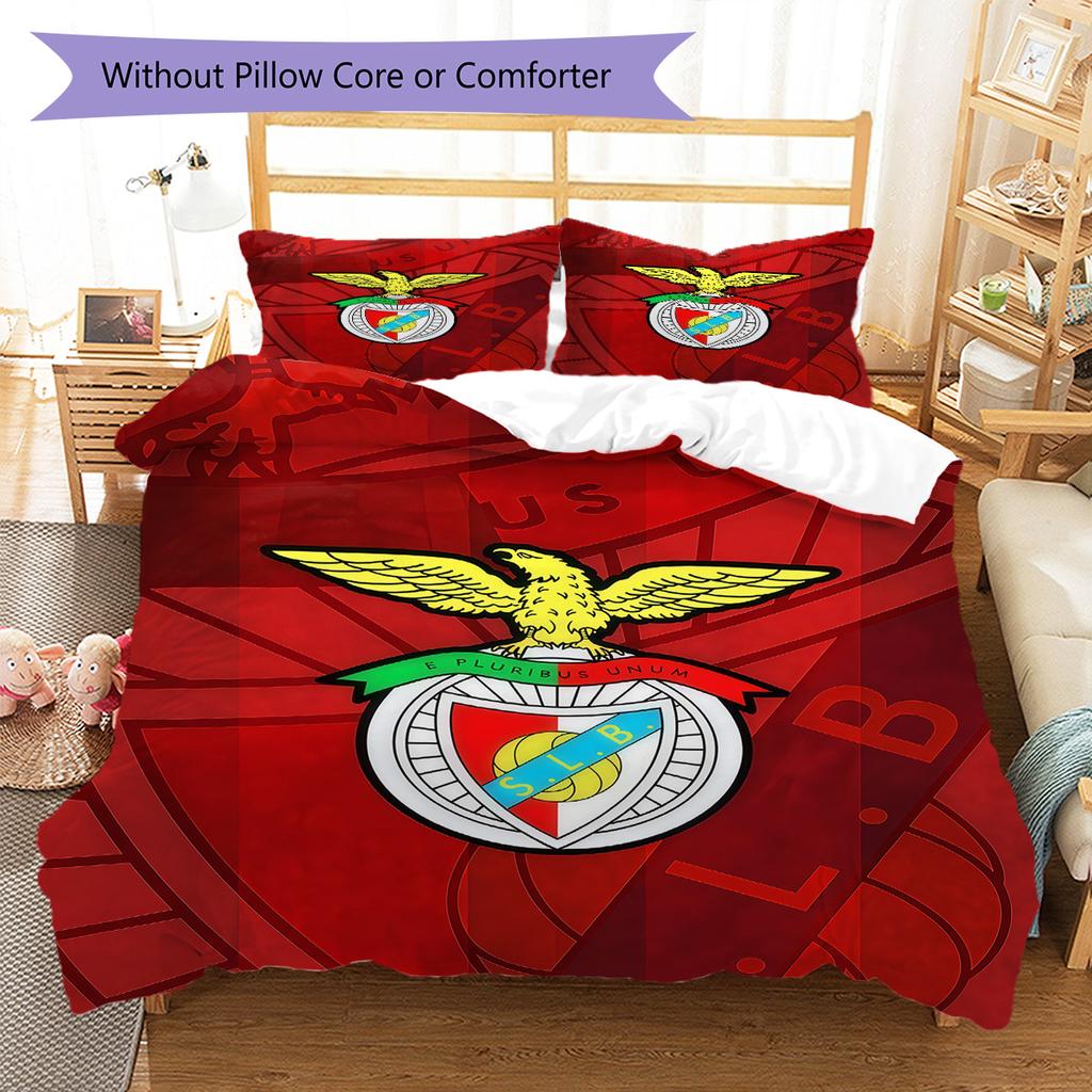 S.L. Set Copripiumino Trapuntato Benfica Copripiumino Federa Decorazione per la Casa Regalo di Compleanno (1 * copripiumino + 2 * federa, senza nucleo)