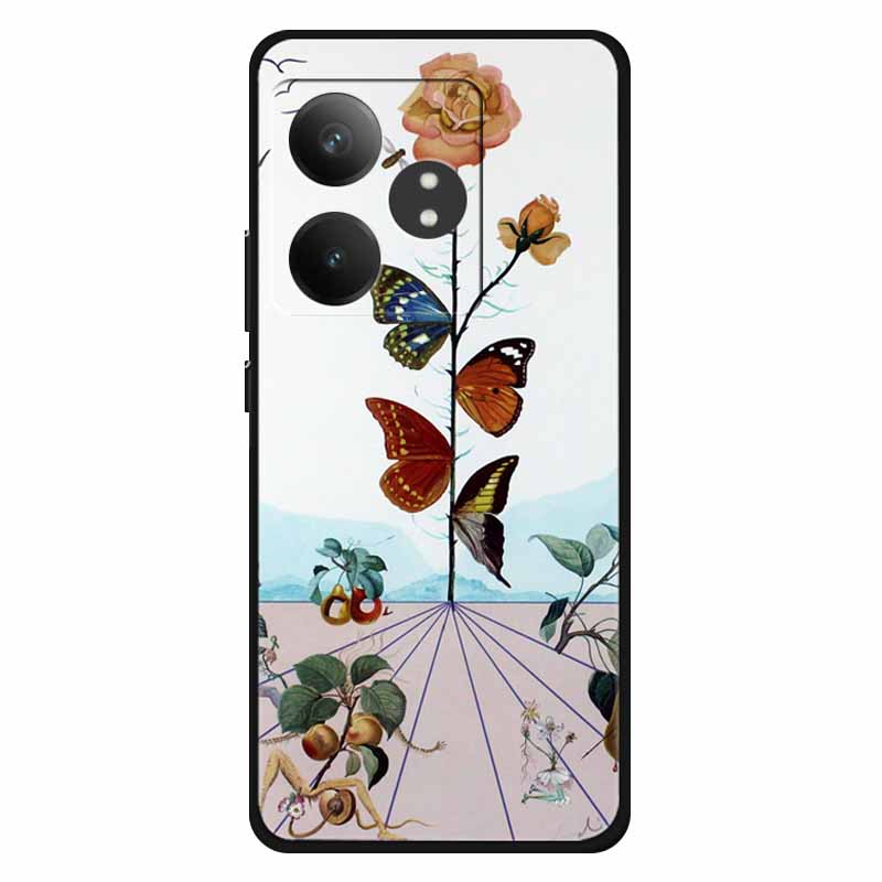 

For Realme GT 6T Case Soft Feeling Silicone Luxury Phone Covers For Realme GT 6 GT6 Cases TPU Painted Marble Beautiful GT6t Wolf Realme GT 6T