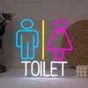 Bathroom Neon Light Wall Decoration Suitable for Home Bar Shop Hotel Mall Supermarket Bathroom Washroom, USB Powered Dimmable