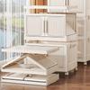 2-Layer Multifunction Storage Cabinet Dustproof Foldable Closet Large Capacity Clothes Wardrobe for Books Clothes Small Gadgets
