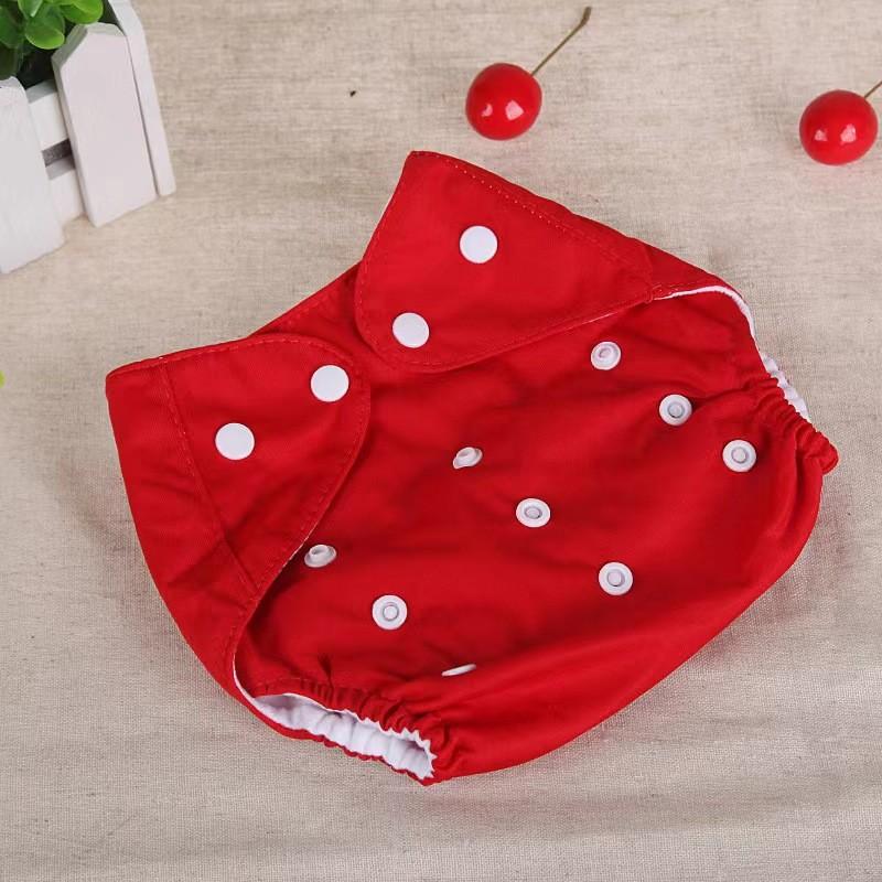 Solid Color Baby Small Washable Cloth Diaper Adjustable Thin Thick Fleece Mesh