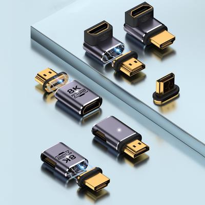 HDMI-Kompatibel 2,1 Männlich zu Weiblich Magnetische Adapter 19Pin für TV Box PS5 USB HUB High Speed 8K/60Hz 4K/120Hz 48Gbps eARC Kabel