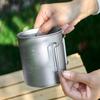 Tragbare Campingbecher mit Deckel und klappbarem Griff Rucksack-Kaffeebecher zum Wandern und Rucksackwandern