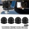 4pcs Trailer Hitch Ball Cover Waterproof Dustproof 50mm ID Black for Car Truck
