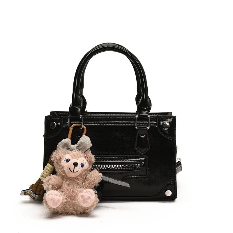 

Hand Carry Small Square Bag New Fashion Versatile Shoulder Bag Casual Messenger Bag no pendant чёрный