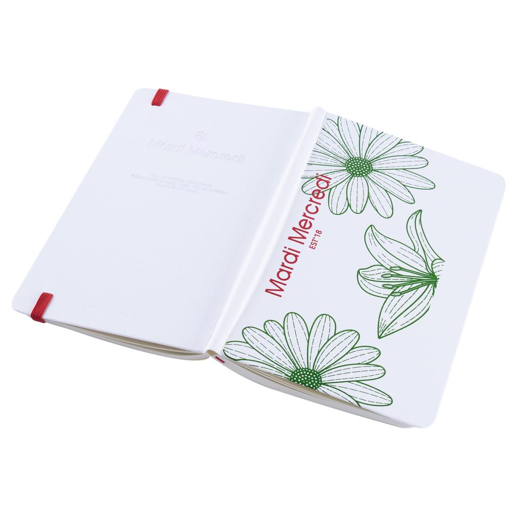 Moleskine X Mardi Mercredi Notebook, Hardcover, Horizontally Ruled, Large Size (13cm X 21cm), White, SENTBHL6625MI